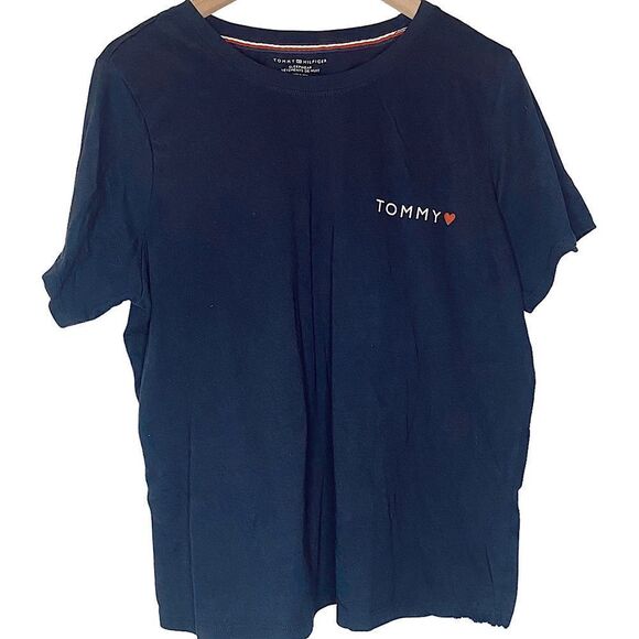 Tommy Hilfiger Tops - TOMMY Hilfiger Women’s Blue Navy Logo Night T-Shirt Plus Size Sleepwear